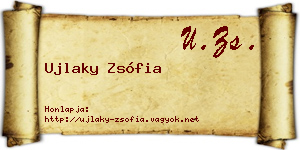 Ujlaky Zsófia névjegykártya