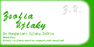 zsofia ujlaky business card
